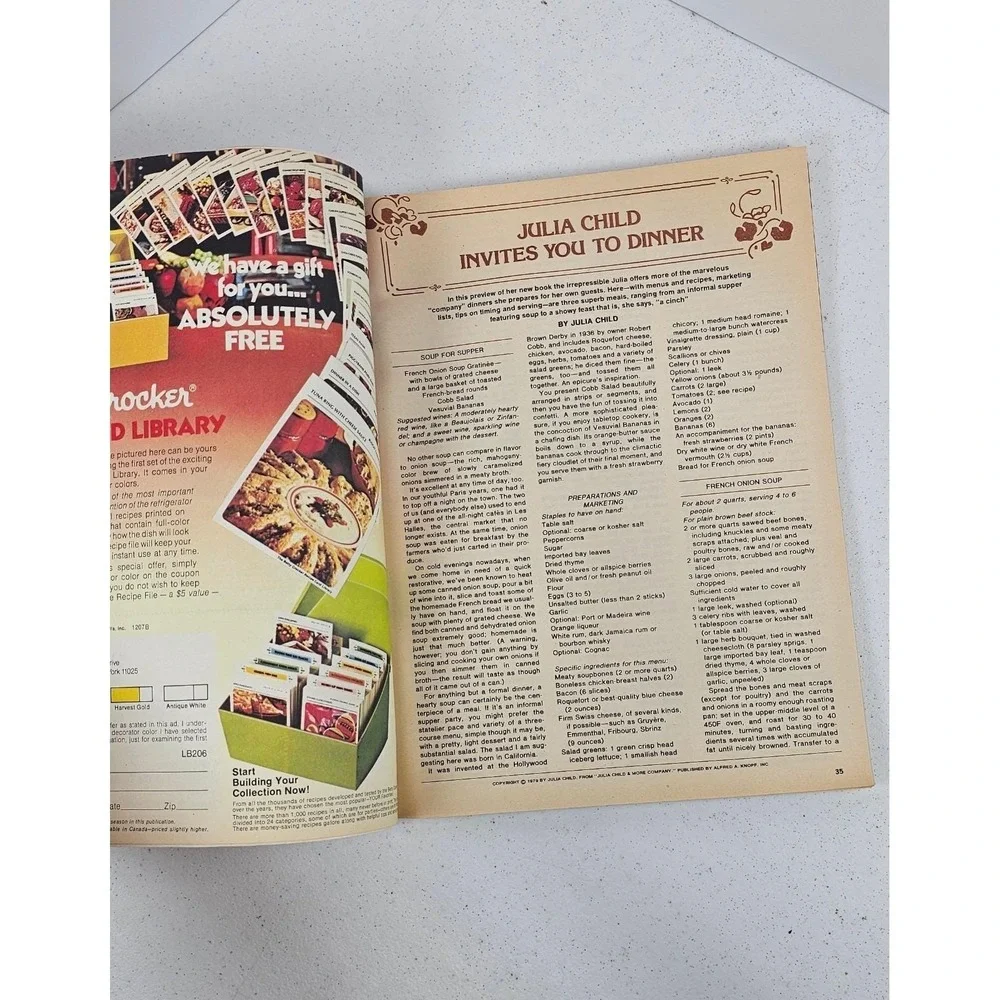 McCall's 1980 Cooking School Magazine No 7‎ Vintage Julia Child Recipes